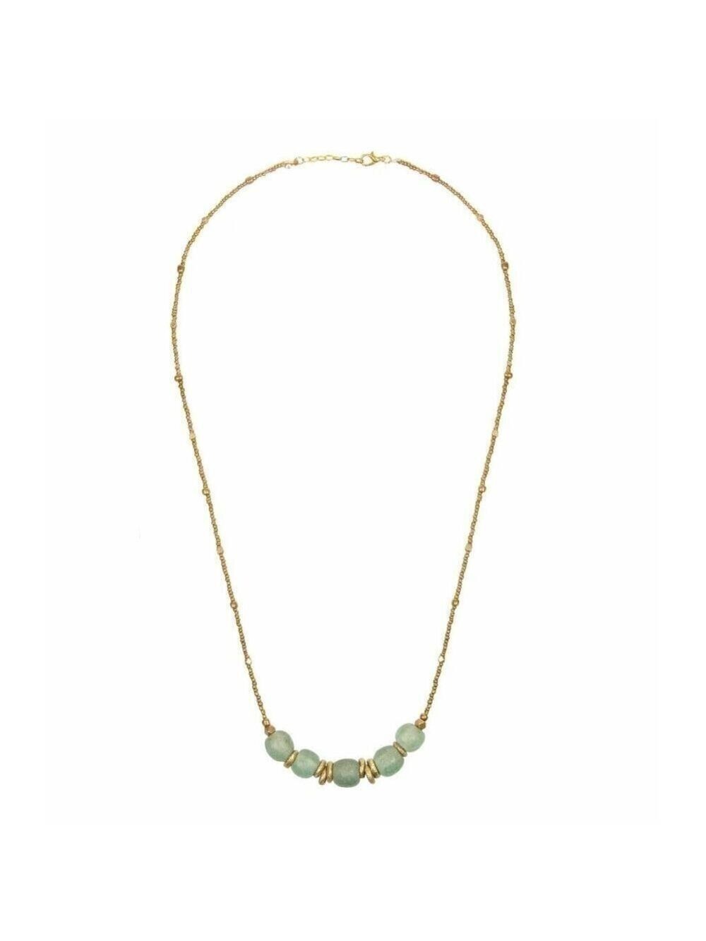 PURPOSE JEWELRY JASMINE NECKLACE IN SEAFOAM GREEN